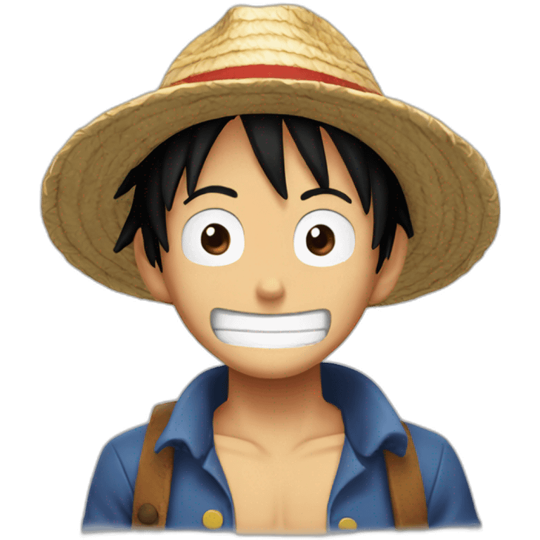 Luffy qui fait salut  emoji