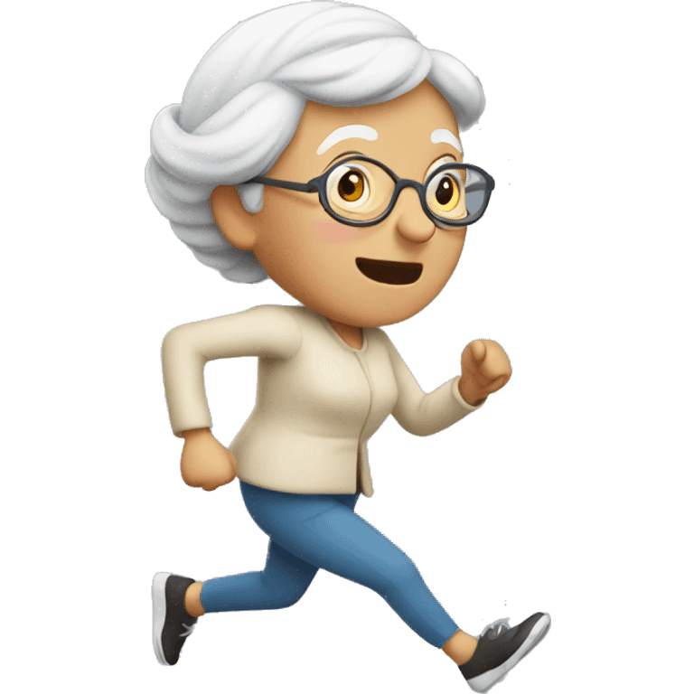 A old lady running emoji