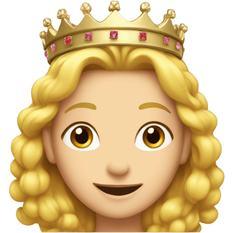 Heidi with crown loving emoji