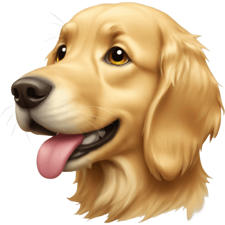 Silly golden retriever  emoji