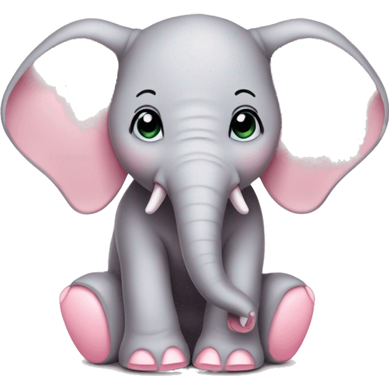 Baby pink elephant  emoji