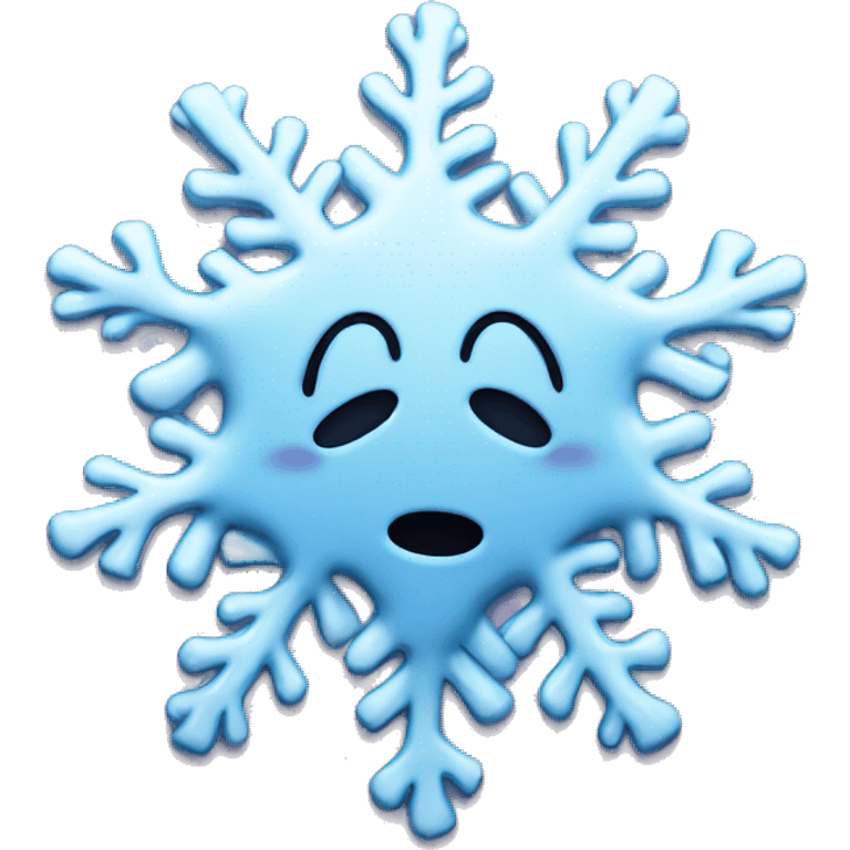 Melting snowflake emoji