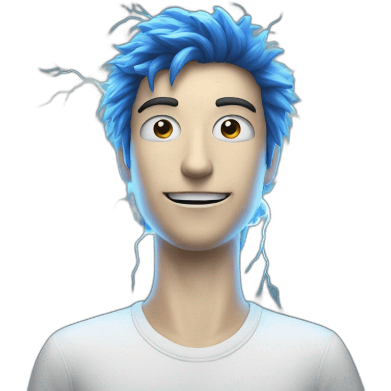 Electric Current all blueand realistic  emoji