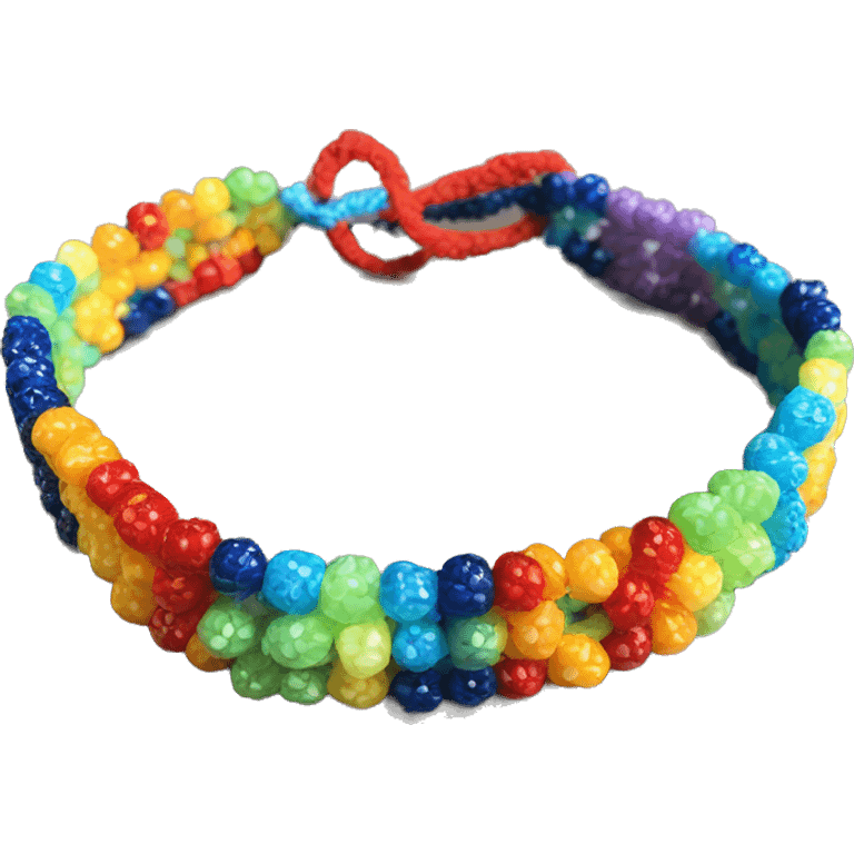 Friendship bracelet made with beads emoji