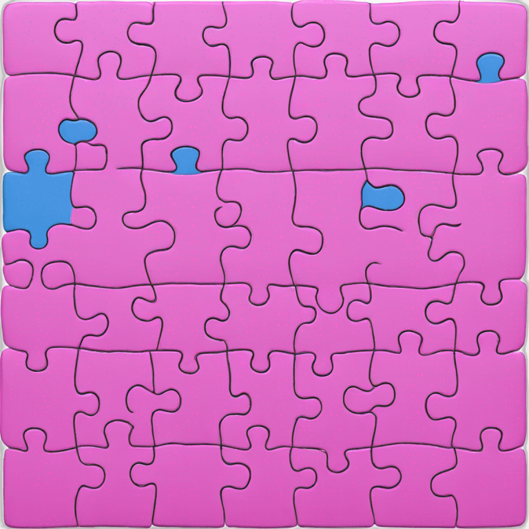 pink and blue puzzles emoji