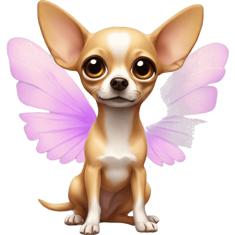 chihuahua with fairy wings and big eyes  emoji