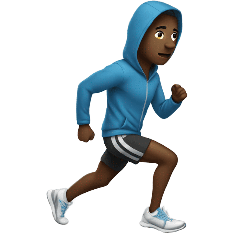 Runner with hoodie emoji