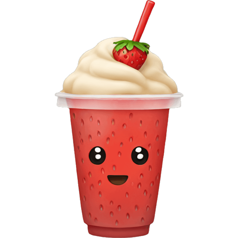 boba with a strawberry on top emoji