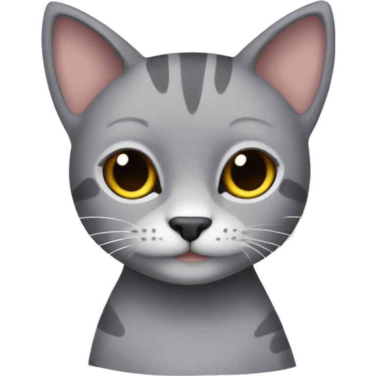 gray cat wearing pijama  emoji