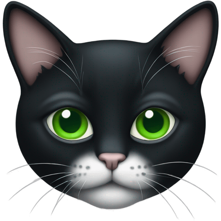 Gatto nero con occhi verde emoji