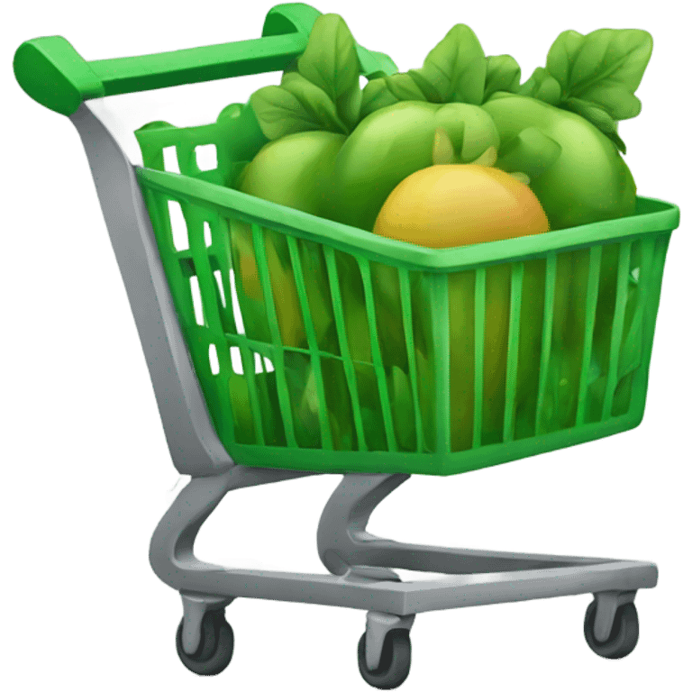 Green shopping emoji