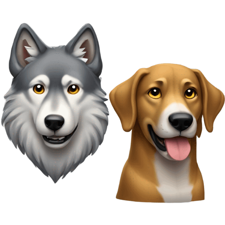 wolf and dog emoji