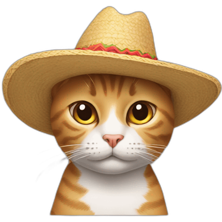 cat with sombrero hat emoji