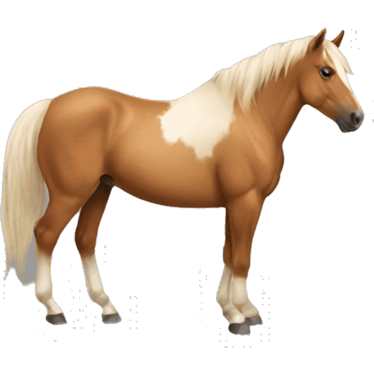 Realistic tan mustang horse emoji