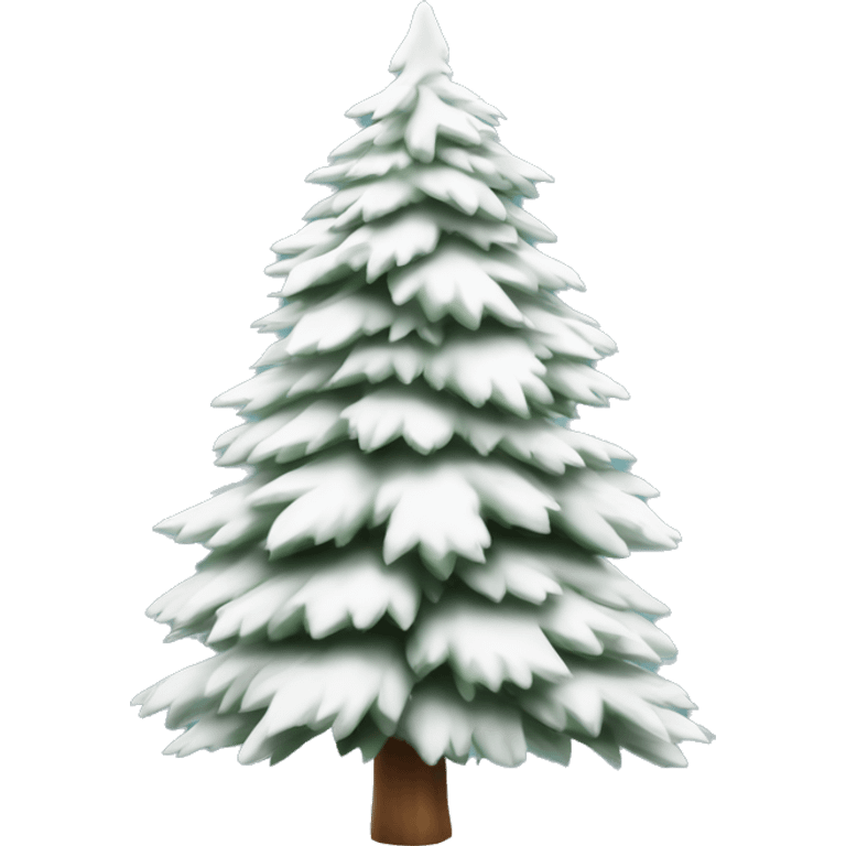  actual white fir christmas tree isolated.  emoji