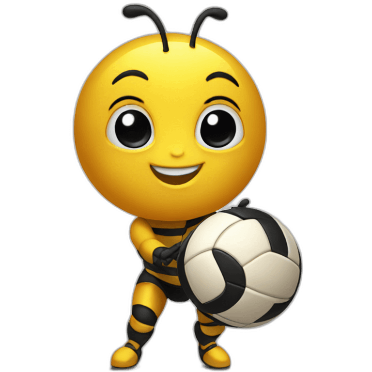 Bee playing volleyball emoji