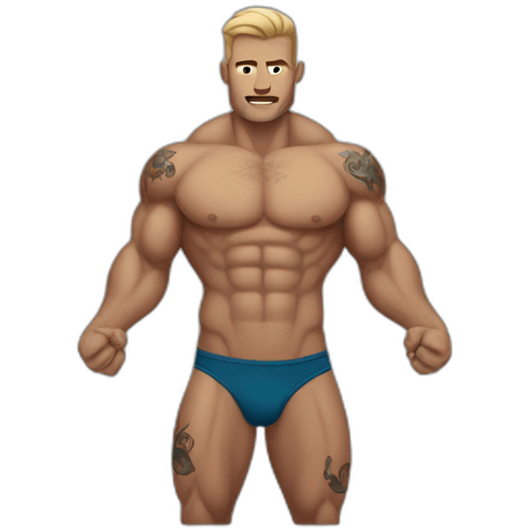 make muscle man with tatoos  emoji