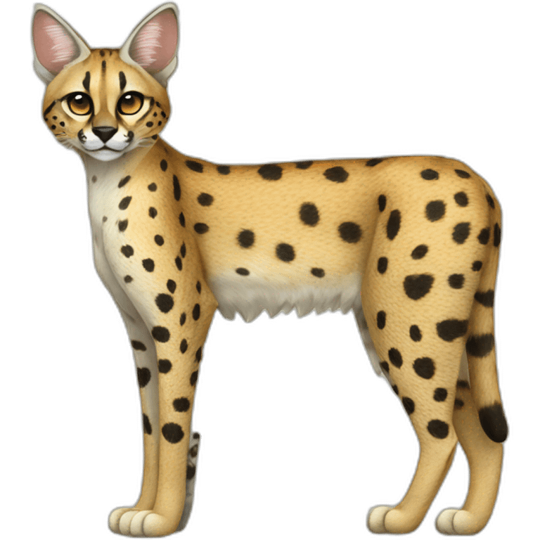 African Serval Cat Full Body emoji