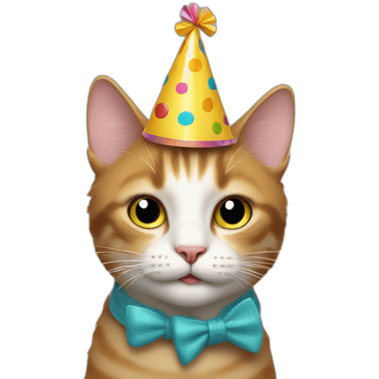 Cat with party hat emoji