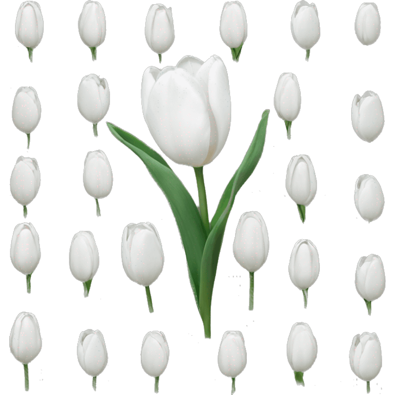 White tulips  emoji