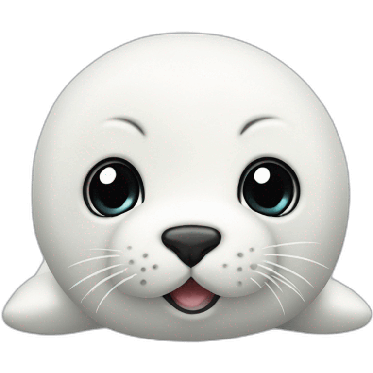 white baby seal plushie emoji