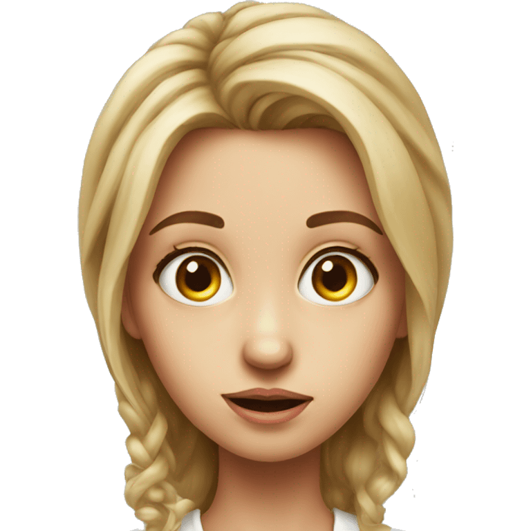 girl rolling eyes realism emoji