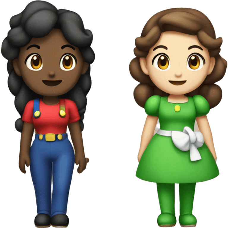 Mario and Luigi as girls emoji