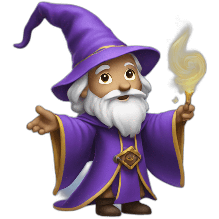 wizard doing magic emoji