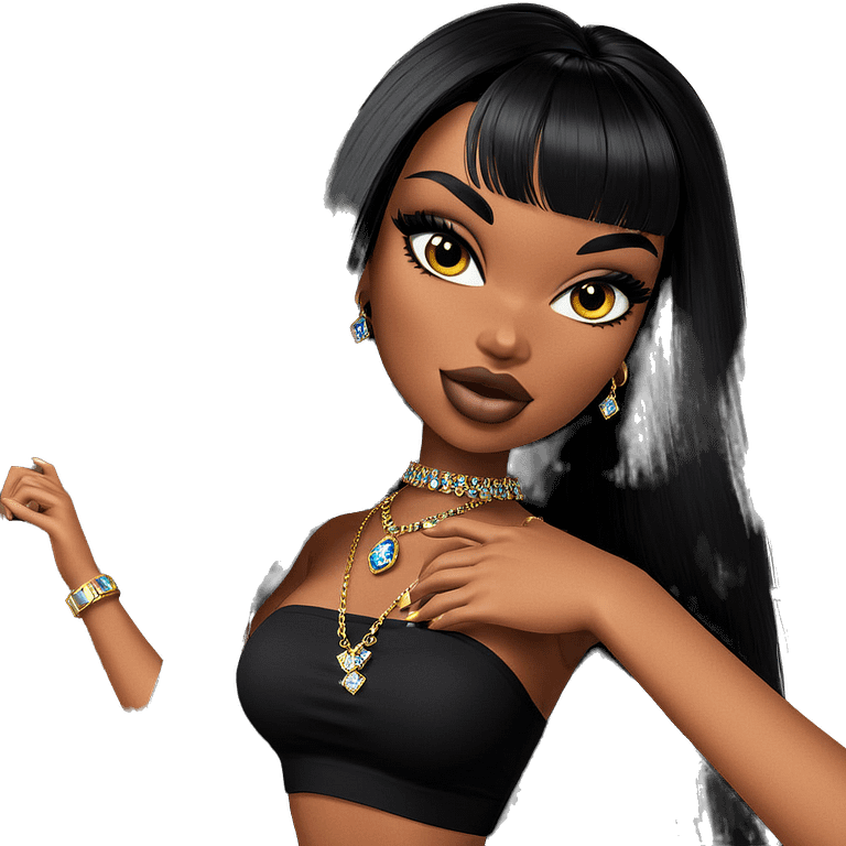 dark-skinned beauty with jewelry emoji