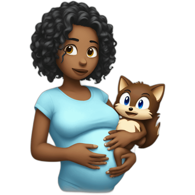 Pregnant sonic emoji