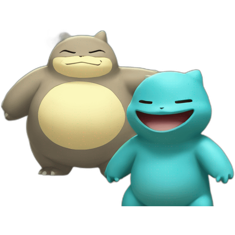 Snorlax behind charmander emoji