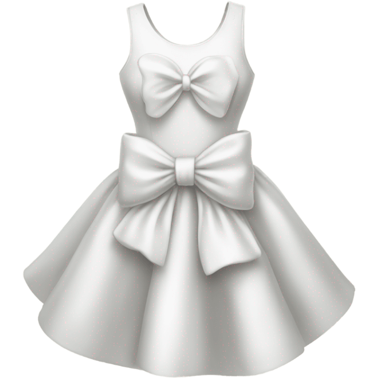 A white bow and dress  emoji