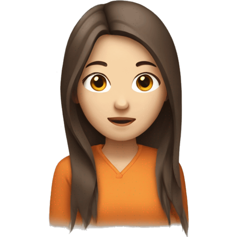 asian girl with brown/orange hair emoji