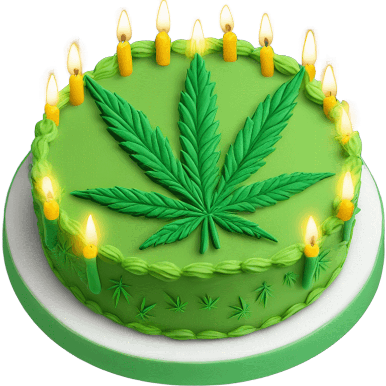 Marijuana birthday  emoji