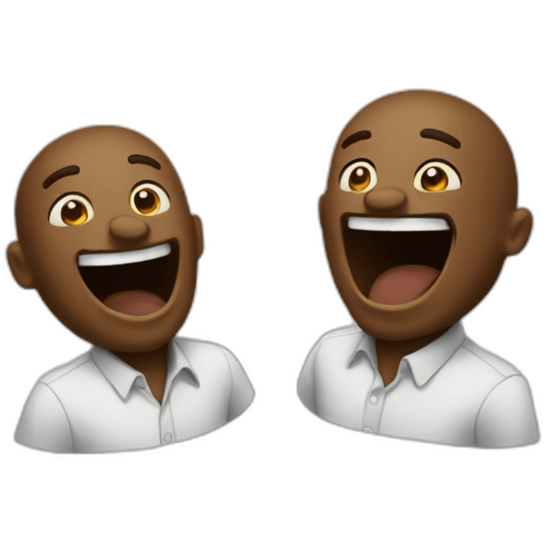 Two guys laughing emoji