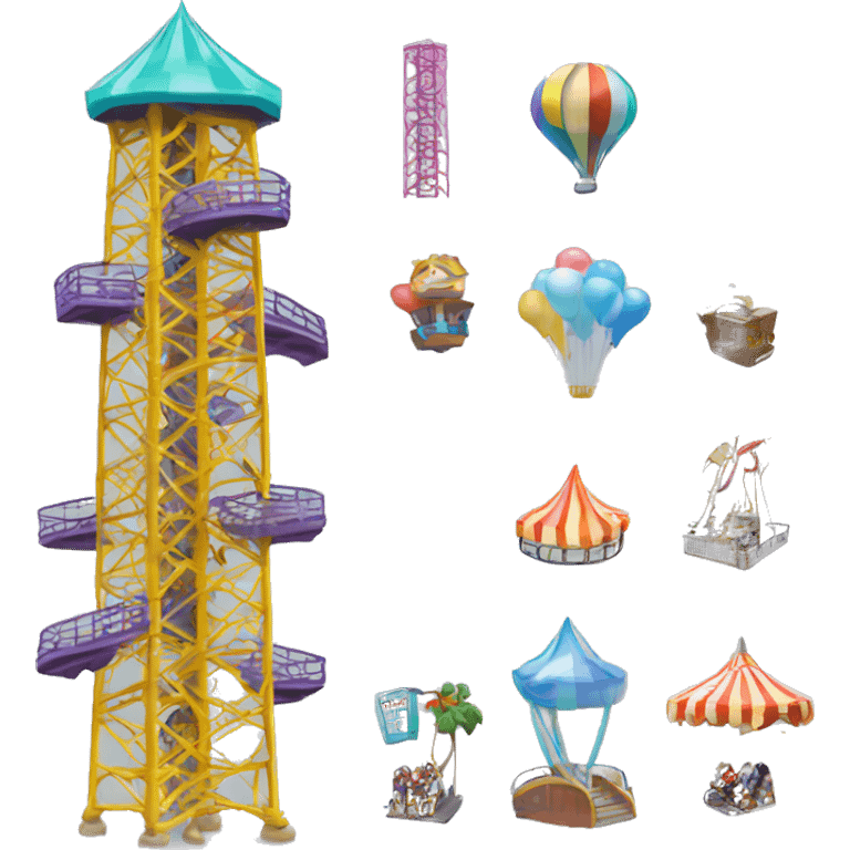 Amusement park drop tower emoji