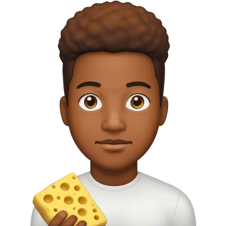 black man holding a sponge emoji