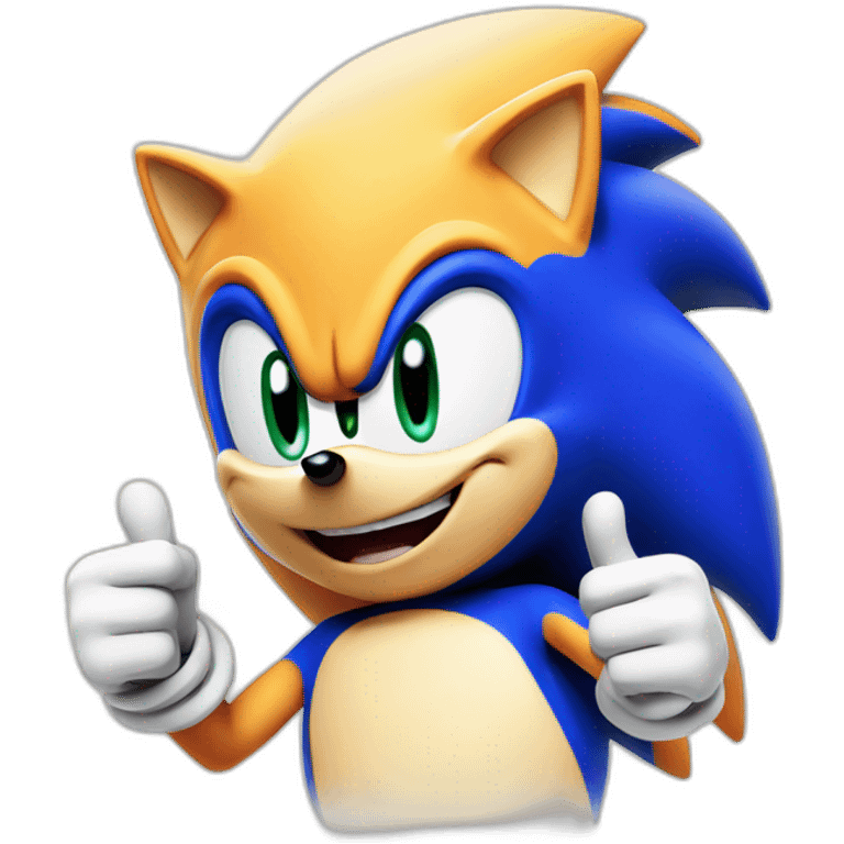 Sonic the hedgehog giving a thumbs up emoji