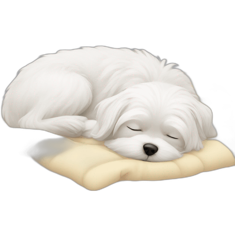 Maltese sleeping emoji