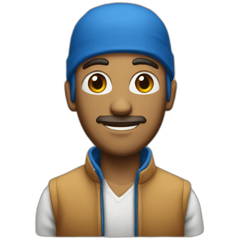 Homme bleu emoji