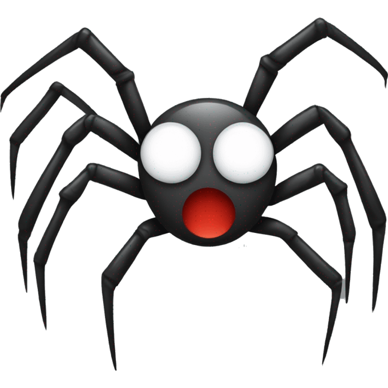 Red-eyed spider with black and white stripes  emoji