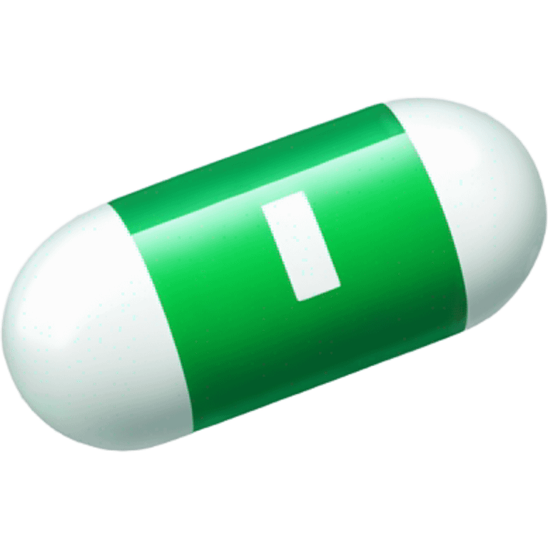 Green and White Medicine Pill emoji