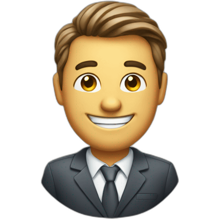 Businessman thumbs up and smiling! emoji