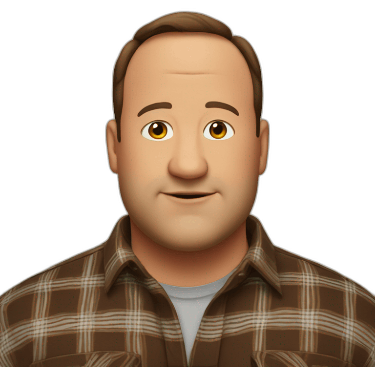 Kevin James in a brown flannel emoji