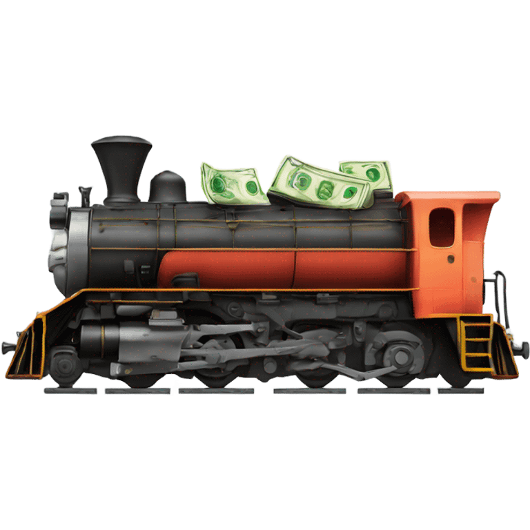 Locomotive with money  emoji