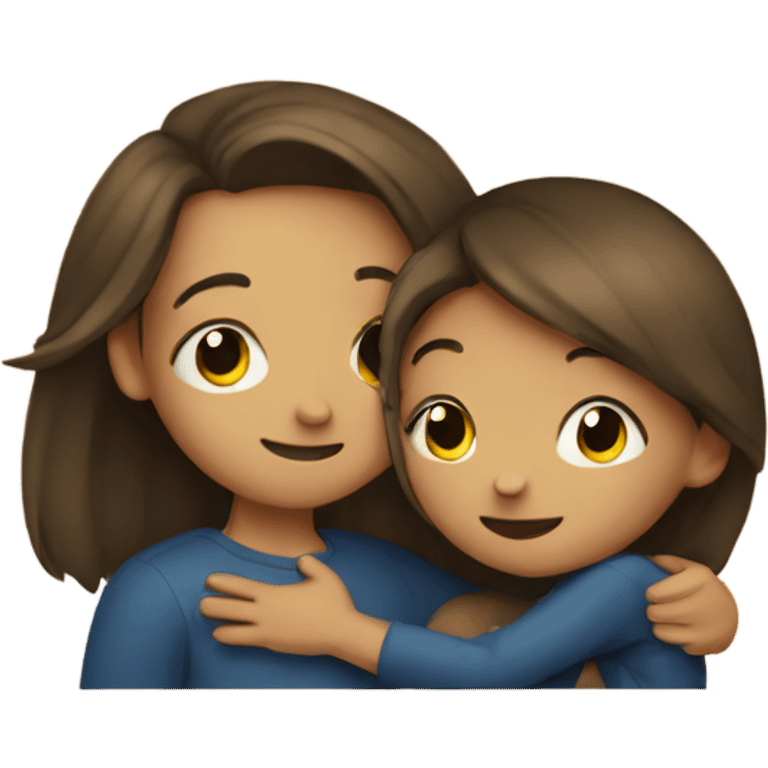 Girl hugging boy emoji