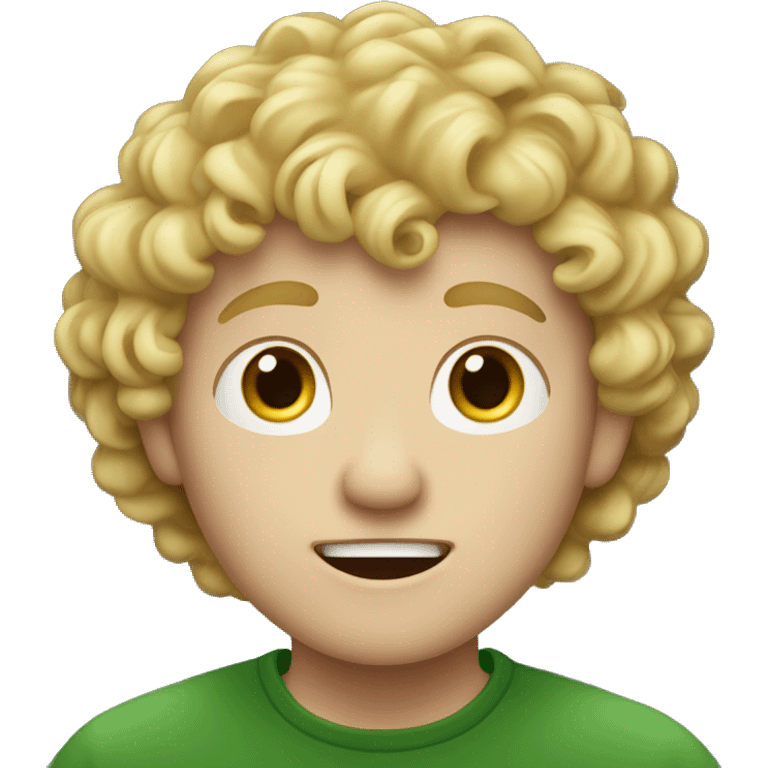 irish boy with curly blonde hair mewing emoji