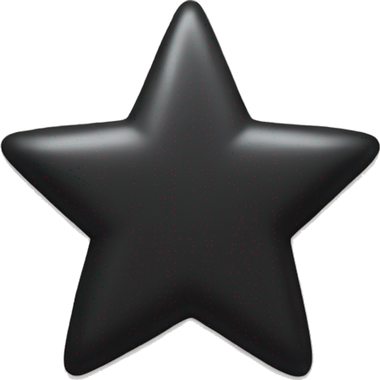 black nacklase with white star in the middle emoji