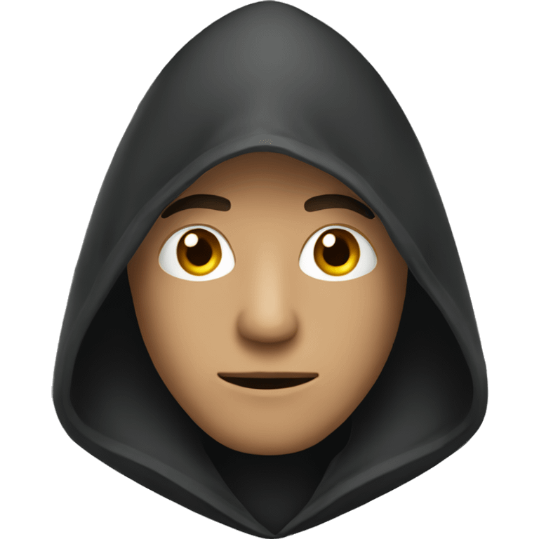 Hooded man emoji