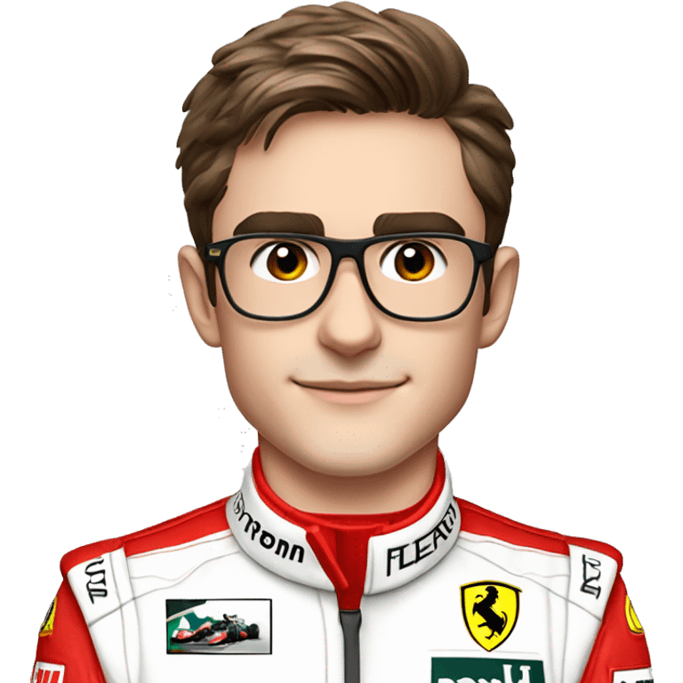 charles leclerc formula 1 driver in a ferrari formula 1 car emoji